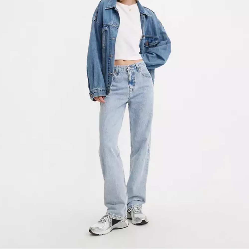 Levi’s Low Pro Mid Rise Straight Leg Jeans Size 30 10 Light Wash